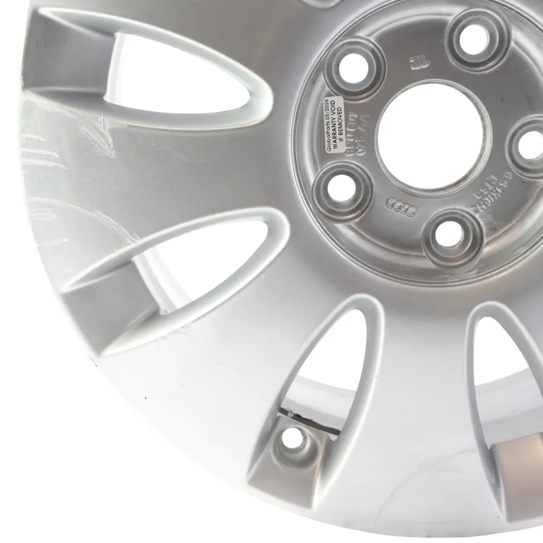Audi A3 8P Silver Wheel Alloy Rim 16" 6,5J ET:50 9-Spoke - SKU 8P0601025AA-3 - Part number 8P0601025AA