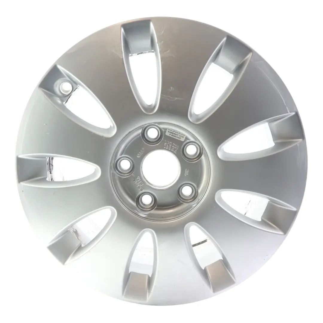 Audi A3 8P Silver Wheel Alloy Rim 16" 6,5J ET:50 9-Spoke - SKU 8P0601025AA-4 - Part number 8P0601025AA