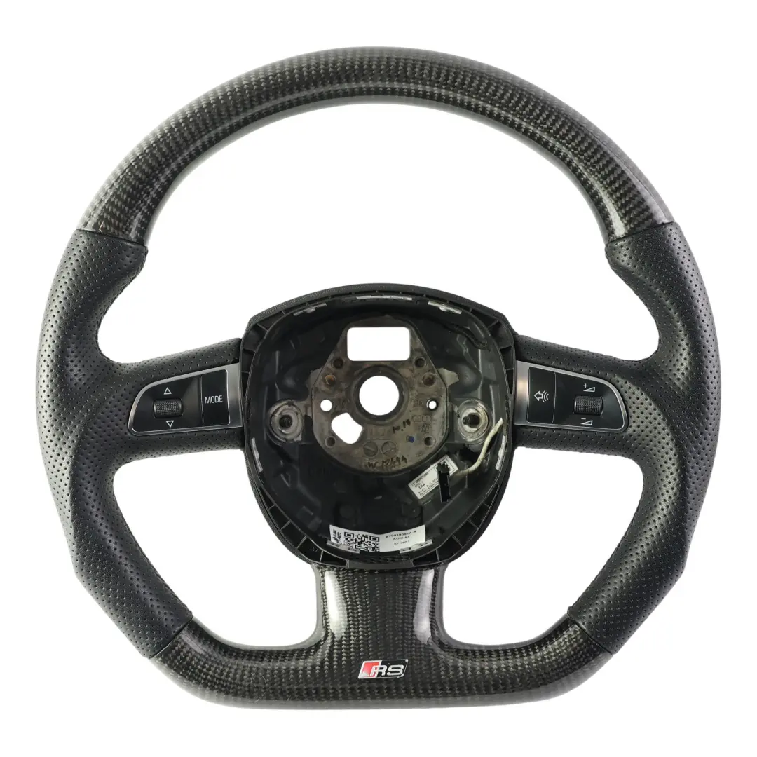 Audi A4 B8 A5 8T Lenkrad RS Look Leder Carbon Flach Boden - SKU 8T0419091A-4 - Teilenummer 8T0419091A