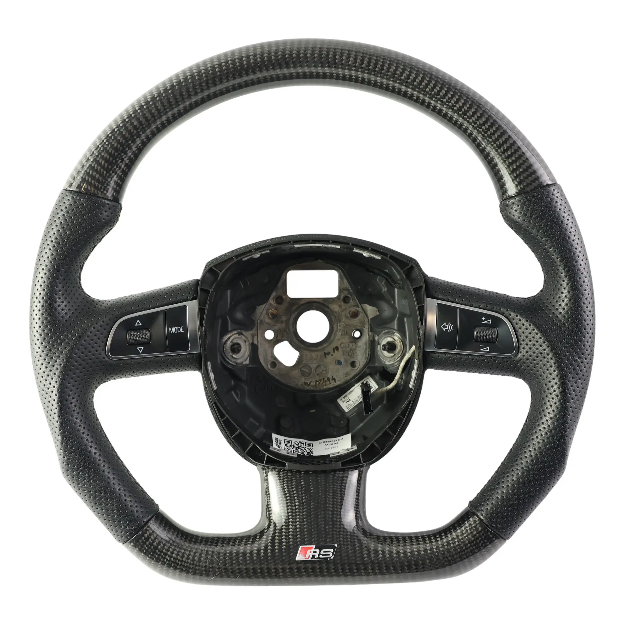 Audi A4 B8 A5 8T Steering Wheel RS Look Leather Carbon Flat Bottom 8T0419091A