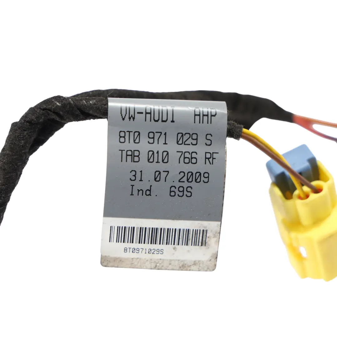 Cableado Arnés Cable Puerta Delantero Izquierdo para Audi A5 8T con número de pieza 8T0971029S Audi A5 8T Cableado Arnés Cable Puerta Delantero Izquierdo - SKU 8T0971029S - Número de pieza 8T0971029S