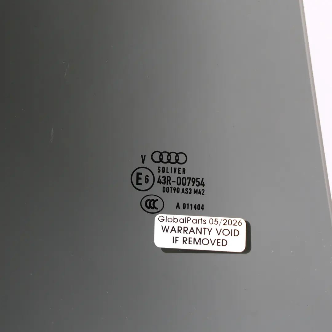 Cristal Ventana Trasera Derecha AS3 Tintado para Audi A5 8T con número de pieza 8T8845206C Audi A5 8T Cristal Ventana Trasera Derecha AS3 Tintado - SKU 8T8845206C - Número de pieza 8T8845206C