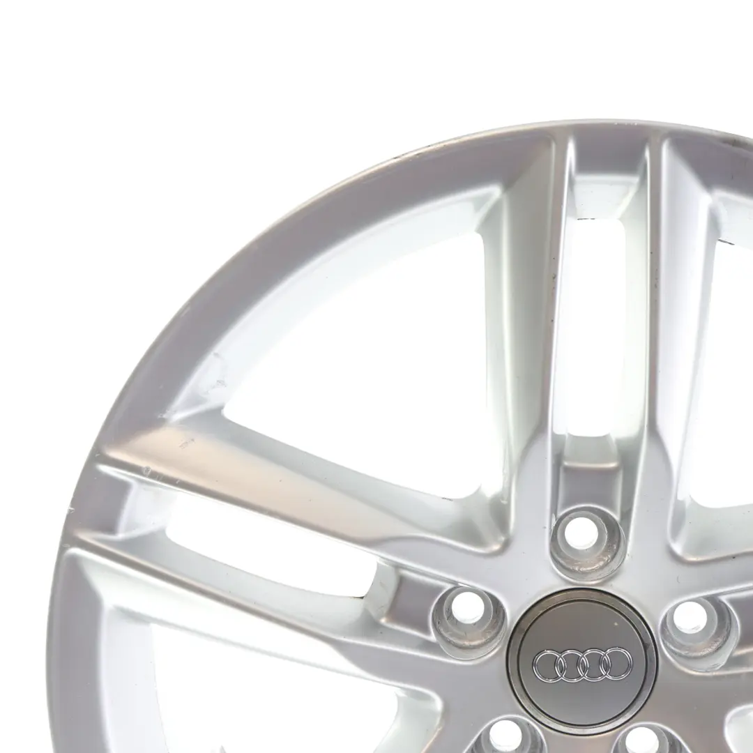 Audi Q3 8U Silver Wheel Alloy Rim 18" 7J ET:43 Double Star Spoke - SKU 8U0601025AA-1 - Part number 8U0601025AA