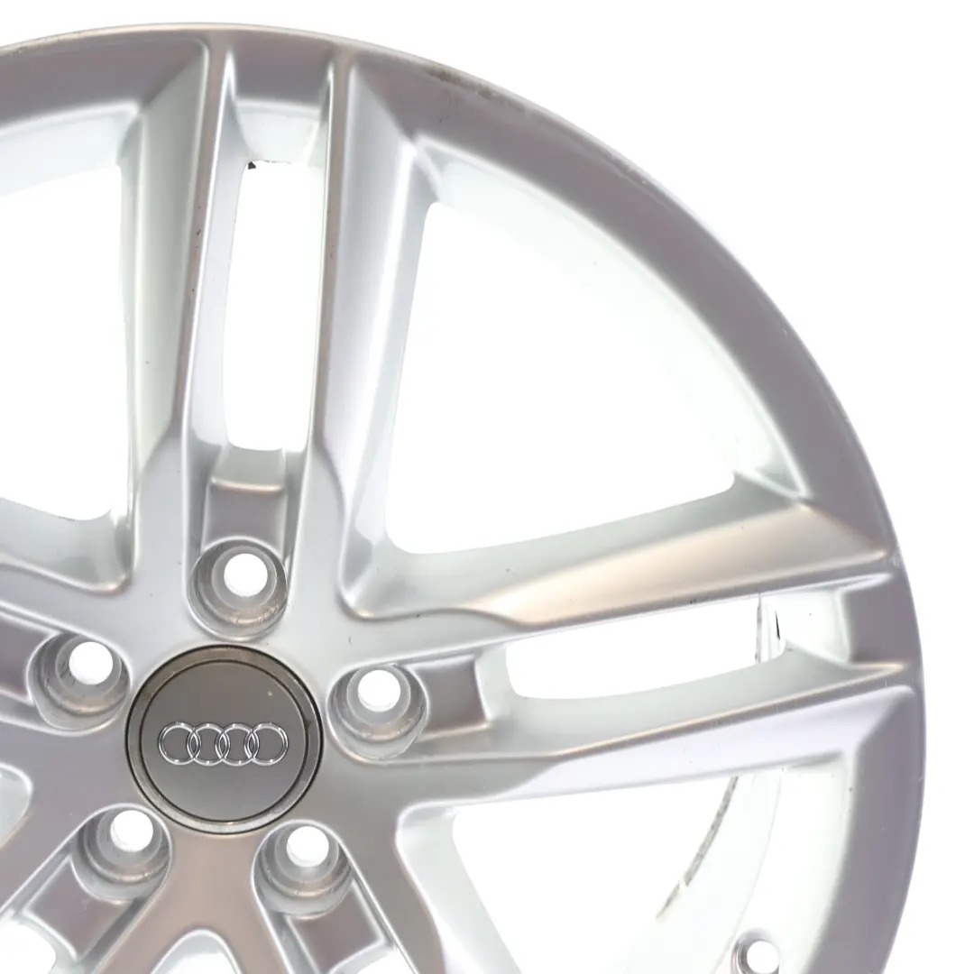 Audi Q3 8U Silver Wheel Alloy Rim 18" 7J ET:43 Double Star Spoke - SKU 8U0601025AA-1 - Part number 8U0601025AA