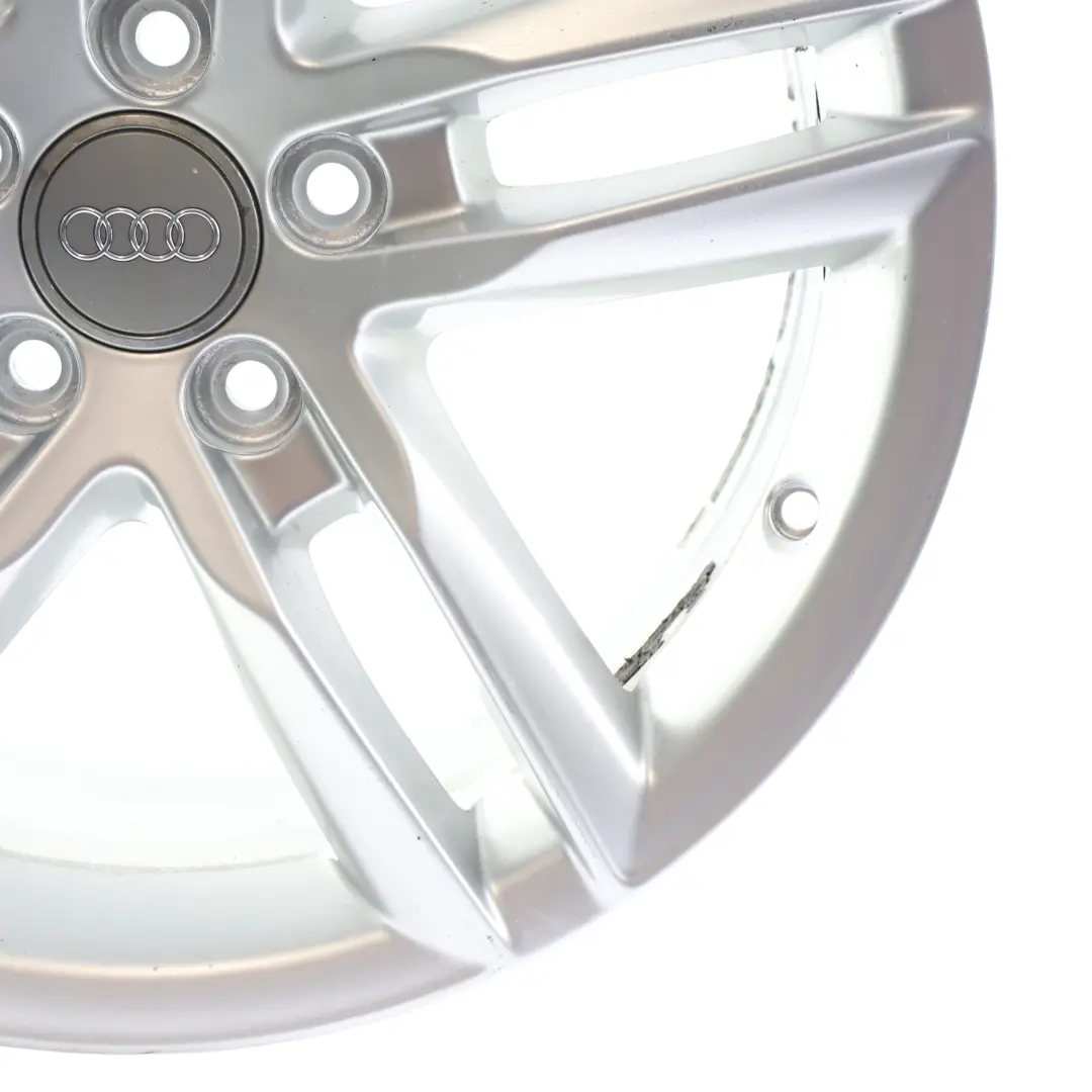 Audi Q3 8U Silver Wheel Alloy Rim 18" 7J ET:43 Double Star Spoke - SKU 8U0601025AA-1 - Part number 8U0601025AA