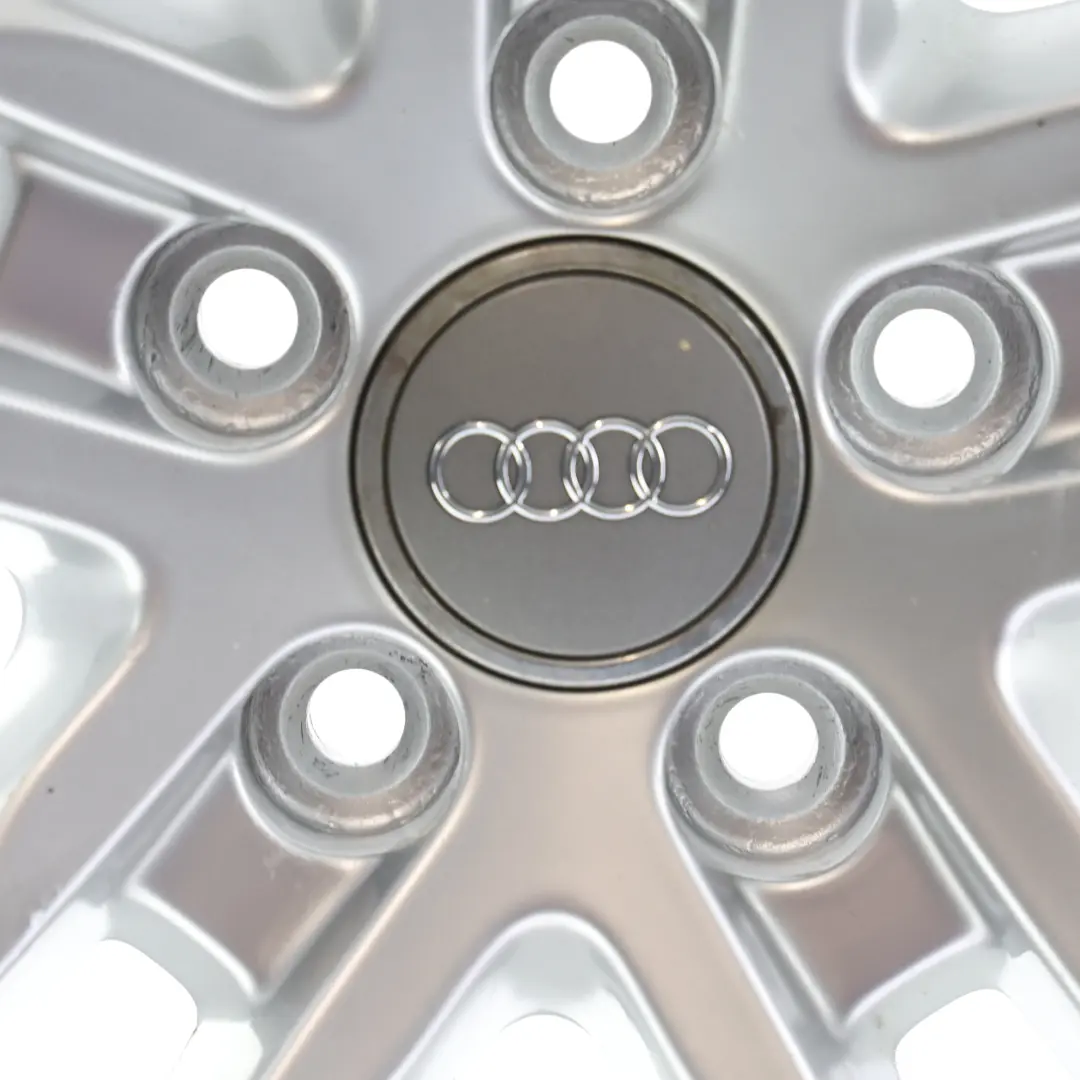Audi Q3 8U Silver Wheel Alloy Rim 18" 7J ET:43 Double Star Spoke - SKU 8U0601025AA-1 - Part number 8U0601025AA