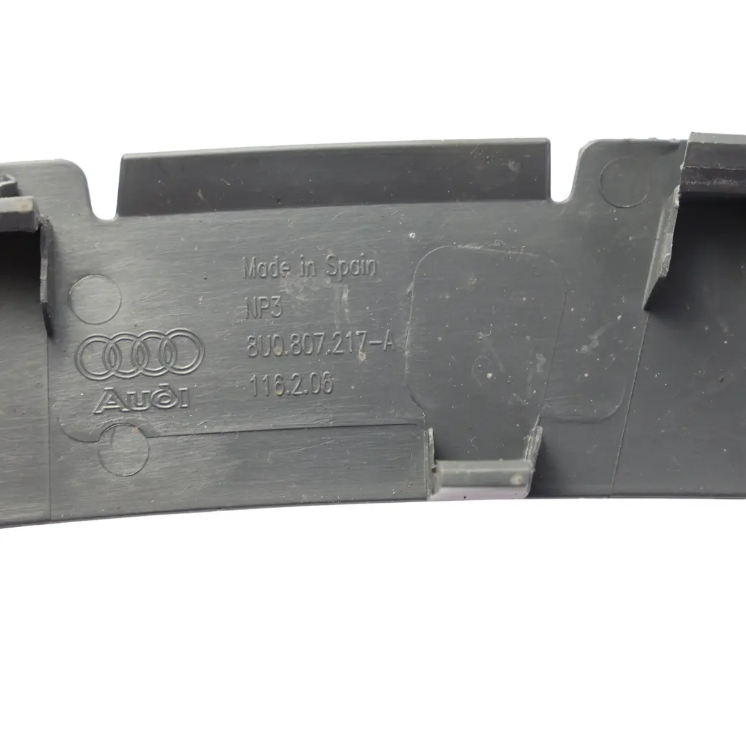 Front Bumper Carrier Reinforcement Insert Cover Strip to Audi Q3 8U with Part number 8U0807217A Audi Q3 8U Front Bumper Carrier Reinforcement Insert Cover Strip - SKU 8U0807217A - Part number 8U0807217A