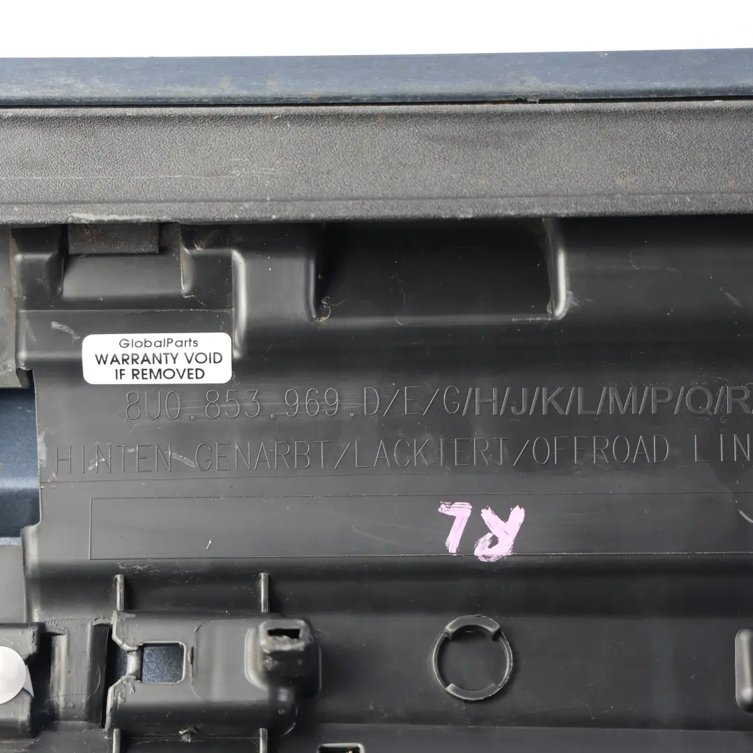 Audi Q3 8U Rear Door Lower Trim Cover Left N/S Utopia Blue - X5L - SKU 8U0853969D-UBL - Part number 8U0853969D