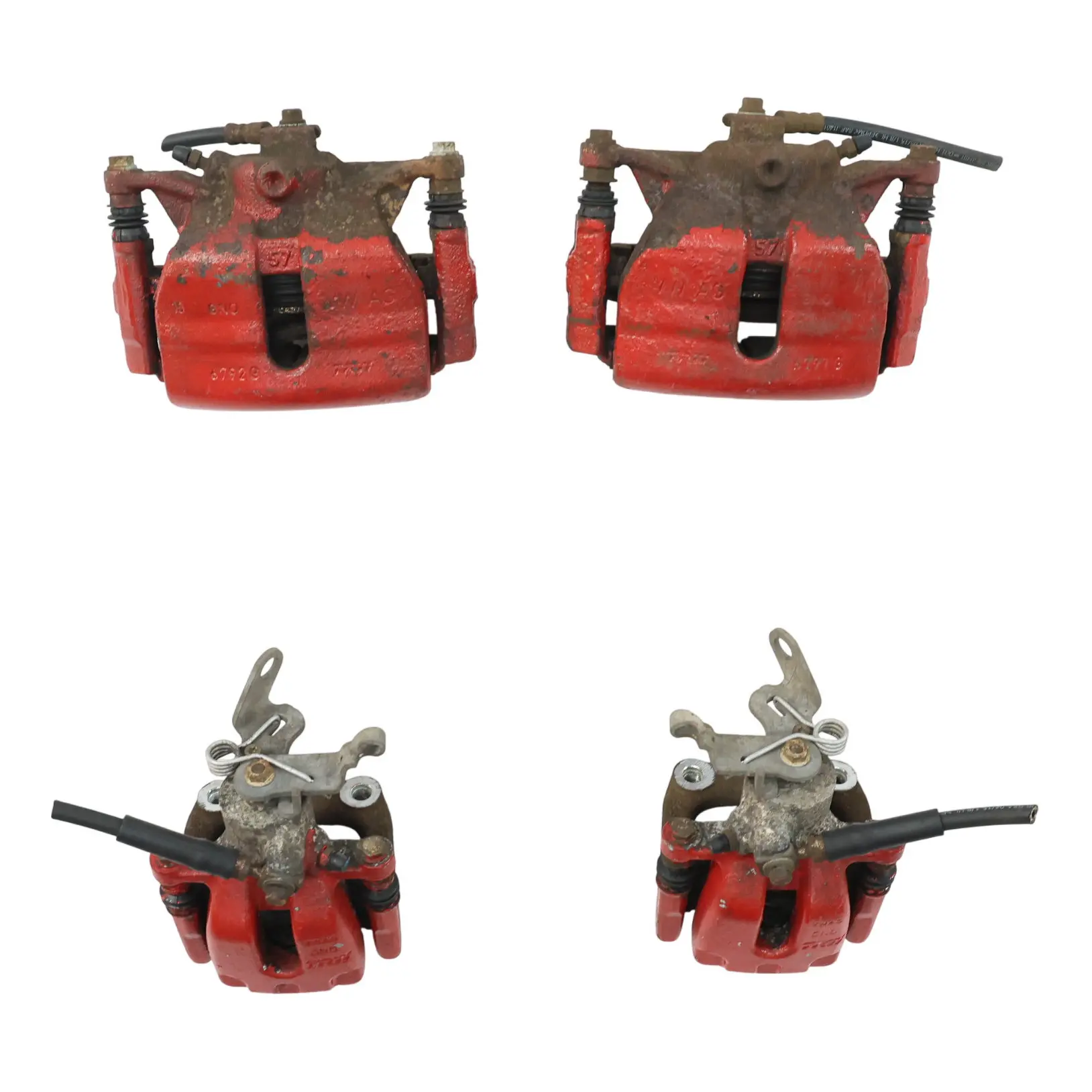 Seat Leon Mk3 FR Front Rear Brake Caliper Red Left Right N/O/S SET KIT 8V0615123
