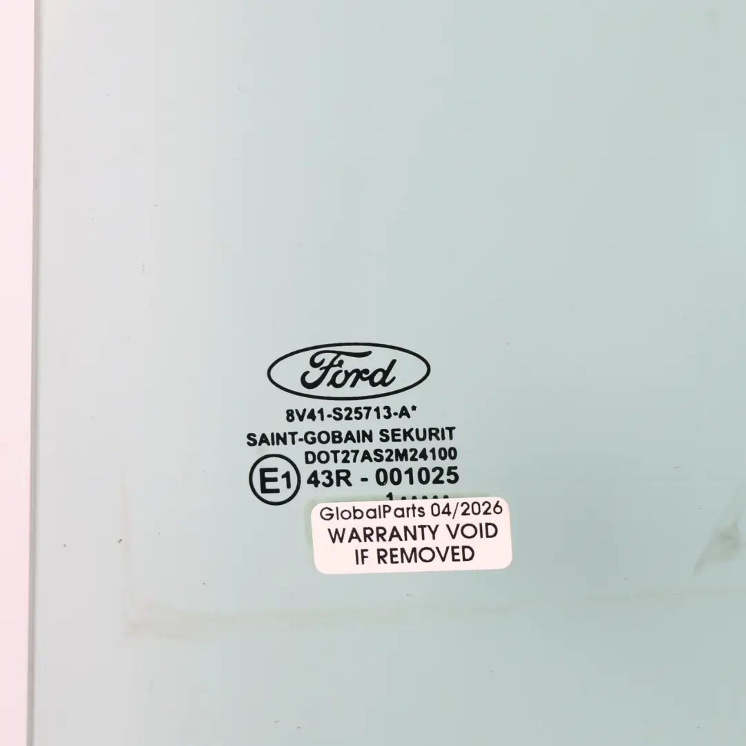 Mk1 Door Window Glass Rear Left N/S AS2 Green to Ford Kuga with Part number 8V41-S25713-AB Ford Kuga Mk1 Door Window Glass Rear Left N/S AS2 Green - SKU 8V41-S25713-AB - Part number 8V41-S25713-AB