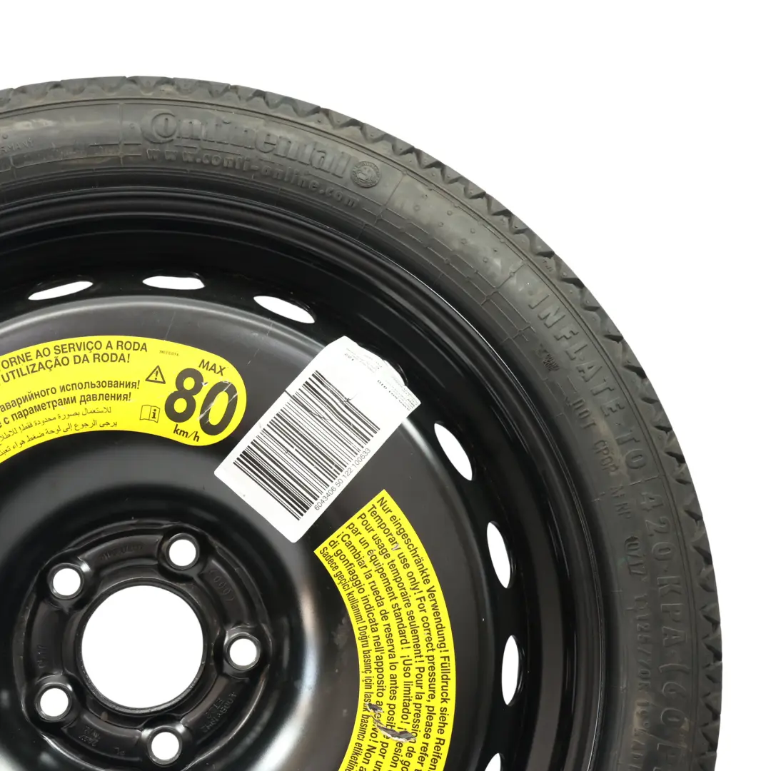 Koło Dojazdowe Zapasowe R19 4J ET22 125/70 do Audi A4 B9 o numerze 8W0601027 Audi A4 B9 Koło Dojazdowe Zapasowe R19 4J ET22 125/70 - SKU 8W0601027-1 - Numer Części 8W0601027