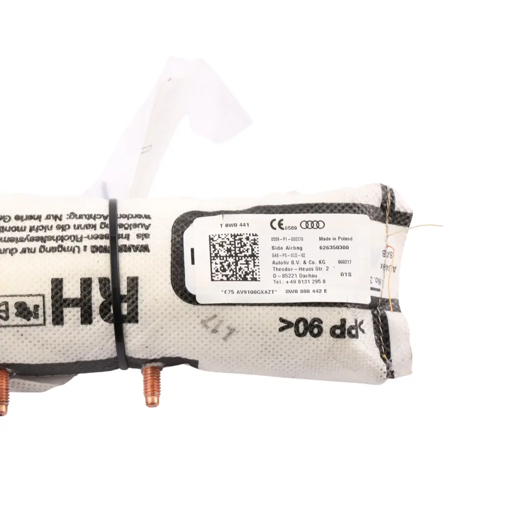 Audi A4 S4 8W B9 A5 S5 F5 Rear Seat Bench Air Module Unit Right O/S - SKU 8W0880442E - Part number 8W0880442E