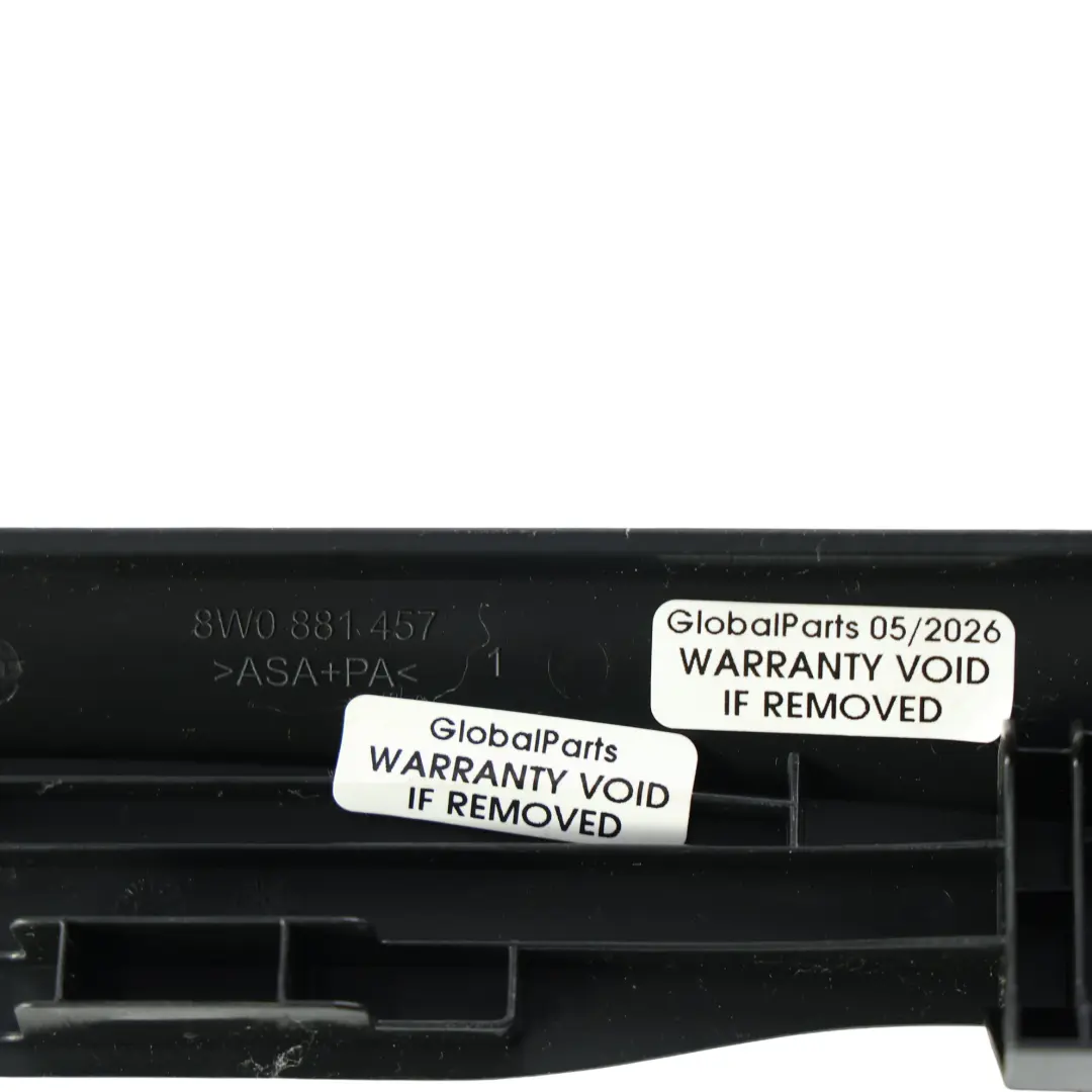 Audi A4 S4 B9 A5 S5 F5 Seat Frame Trim Cover Panel Black - SKU 8W0881457 - Part number 8W0881457