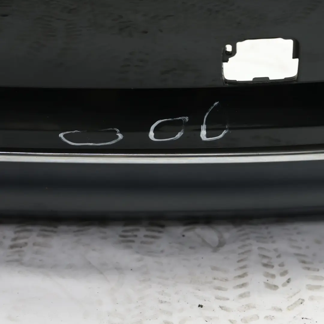 Bumper Trim Panel Covering Brilliant Black Metallic - Y9B to Audi A4 B9 Saloon Rear with Part number 8W5807067A Audi A4 B9 Saloon Rear Bumper Trim Panel Covering Brilliant Black Metallic - Y9B - SKU 8W5807067A-BBL - Part number 8W5807067A