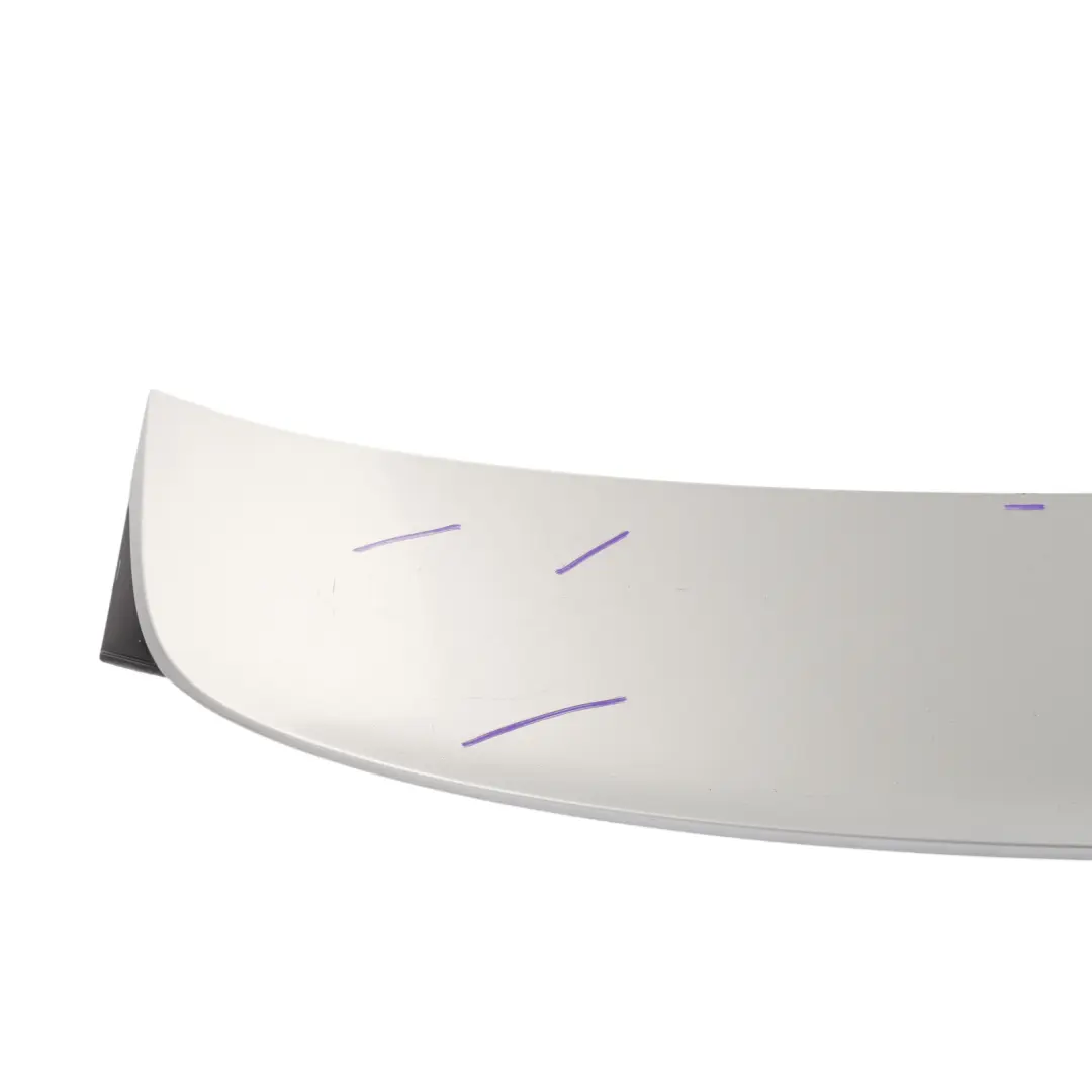 Audi A1 8X Rear Trunk Boot Tailgate Spoiler Trim Ice Silver Metallic - X7W - SKU 8X3827933E-ICS - Part number 8X3827933E