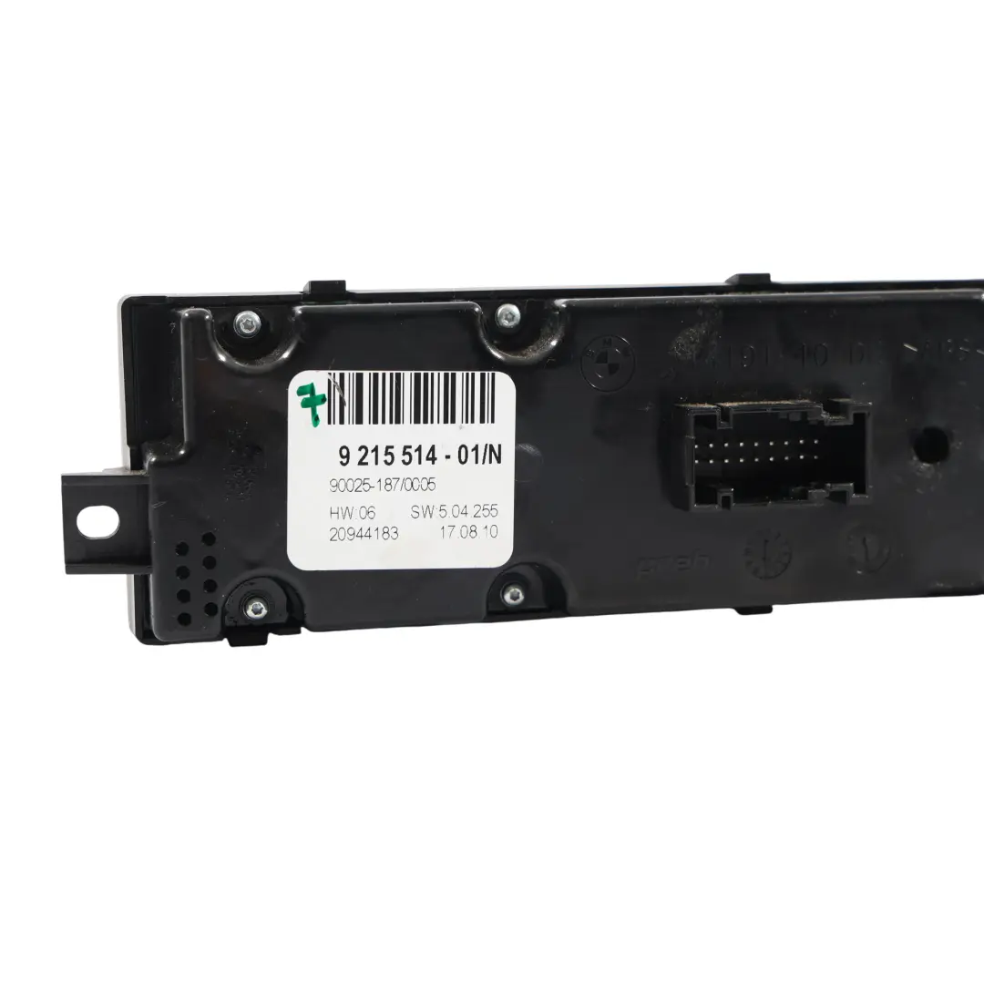 Panel Sterowania Tylny Klimatyzacja A/C Moduł do BMW X5 E70 X6 E71 o numerze 9215514 BMW X5 E70 X6 E71 Panel Sterowania Tylny Klimatyzacja A/C Moduł - SKU 9215514 - Numer Części 9215514