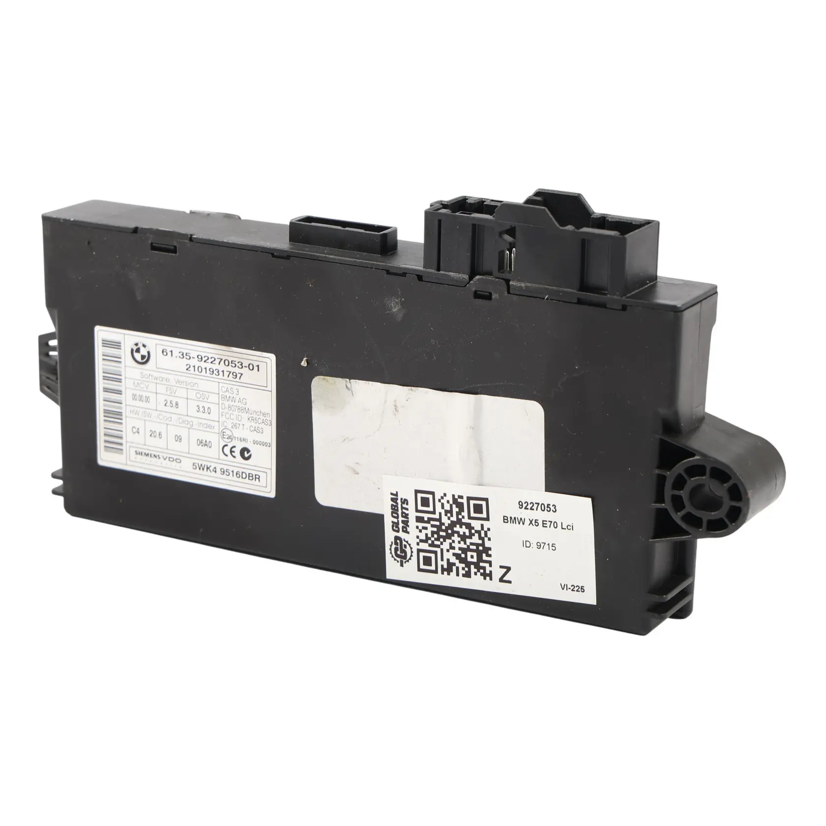 BMW X5 E70 X6 E71 Comfort Access Steuergerät Modul CAS ECU 9227053