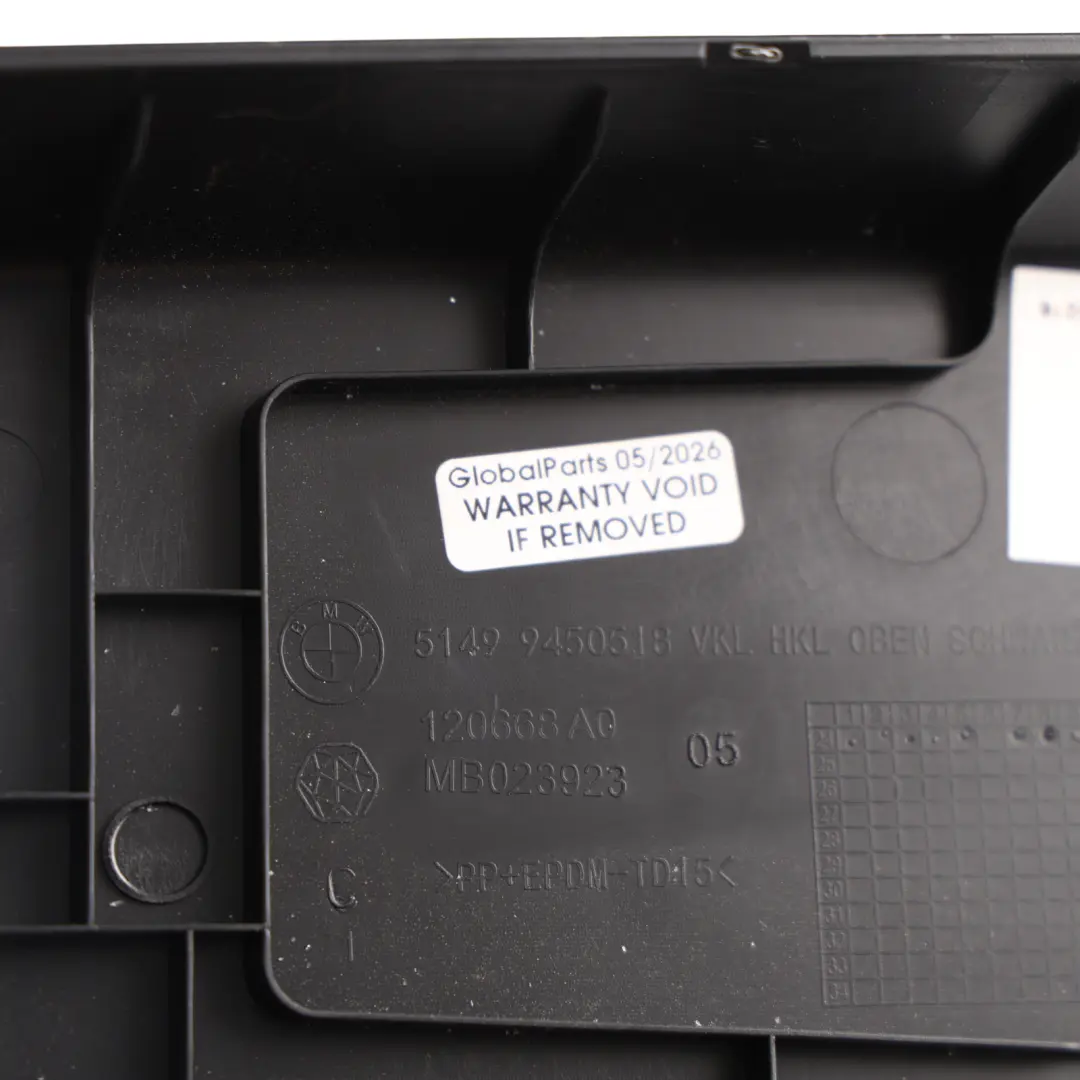 BMW X1 iX1 U11 Tailgate Boot Trunk Lid Trim Panel Top Cover - SKU 9450518 - Part number 9450518