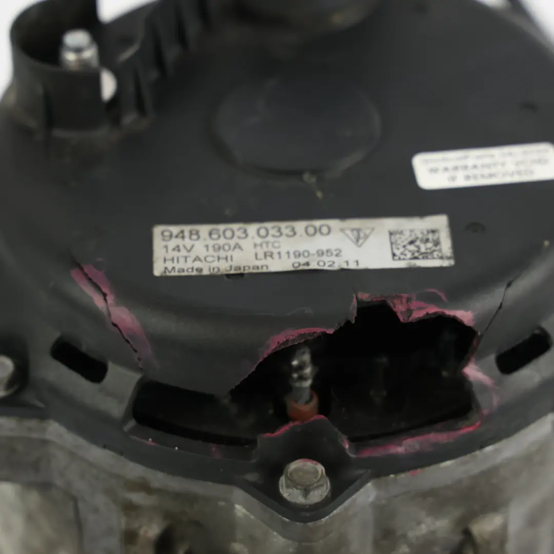 Alternator 14V 190A Benzyna 4.8 V8 do Porsche Cayenne 92A E2 o numerze 94860303300 Porsche Cayenne 92A E2 Alternator 14V 190A Benzyna 4.8 V8 - SKU 94860303300-1 - Numer Części 94860303300
