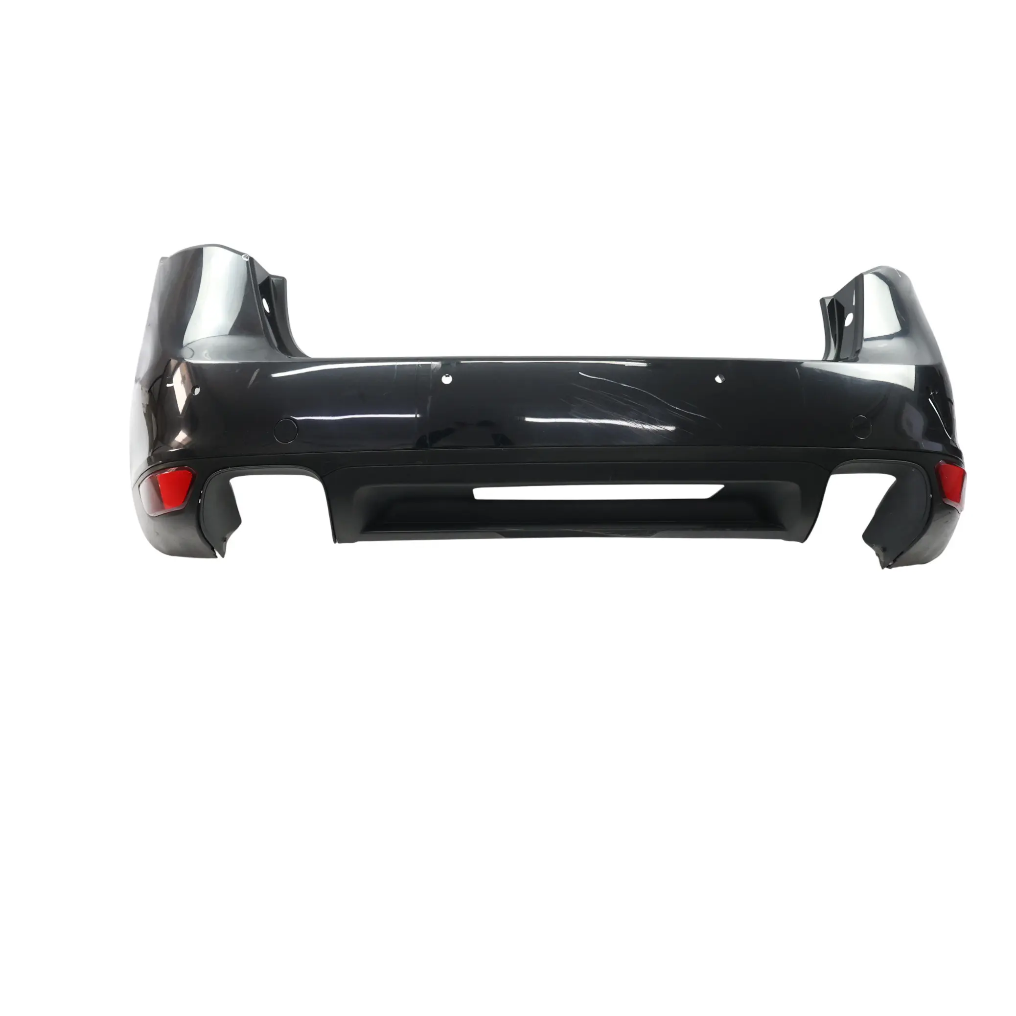 Porsche Cayenne 958 92A Rear Bumper Trim Panel Cover Jet Black Metallic - C9X