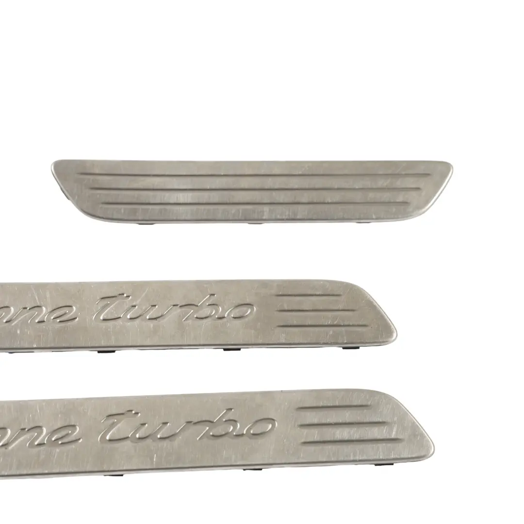 Front Rear Door Entrance Sill Trim Kick Plate Set to Porsche Cayenne Turbo 92A with Part number 95855546702 Porsche Cayenne Turbo 92A Front Rear Door Entrance Sill Trim Kick Plate Set - SKU 95855546702-1 - Part number 95855546702