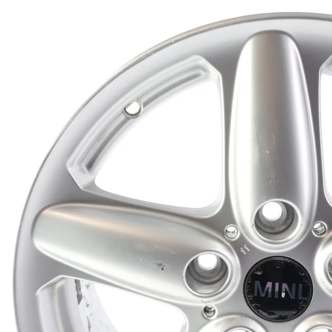 Alloy Rim 16" Star Spoke 124 6,5J 16 ET:46 to Mini Cooper R60 R61 Silver Wheel with Part number 9803720 Mini Cooper R60 R61 Silver Wheel Alloy Rim 16" Star Spoke 124 6,5J 16 ET:46 - SKU 9803720-1 - Part number 9803720