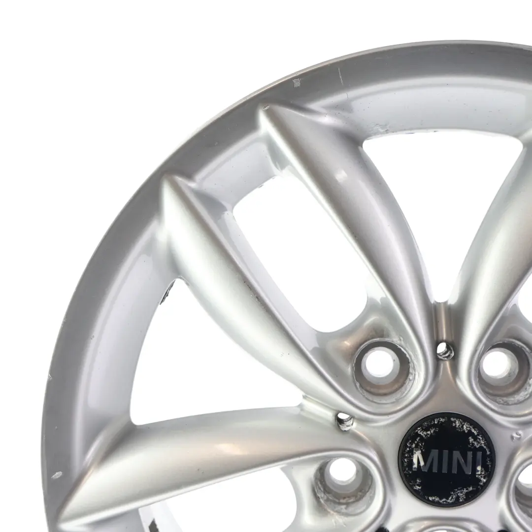 Mini Cooper R60 R61 Silver Wheel Alloy Rim 17" 7J 5-Star Double Spoke 124 - SKU 9803723-4 - Part number 9803723