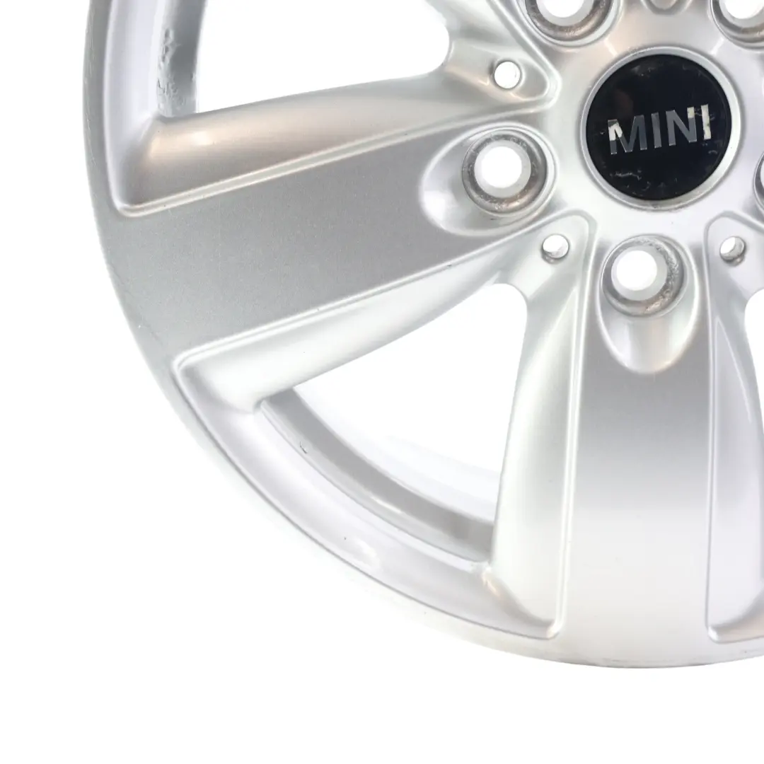 Silberne Leichtmetallfelge 16" 6,5J ET:46 5 Star Air Spoke 140 für Mini R60 mit Teilenummer 9811729 Mini R60 Silberne Leichtmetallfelge 16" 6,5J ET:46 5 Star Air Spoke 140 - SKU 9811729-2 - Teilenummer 9811729