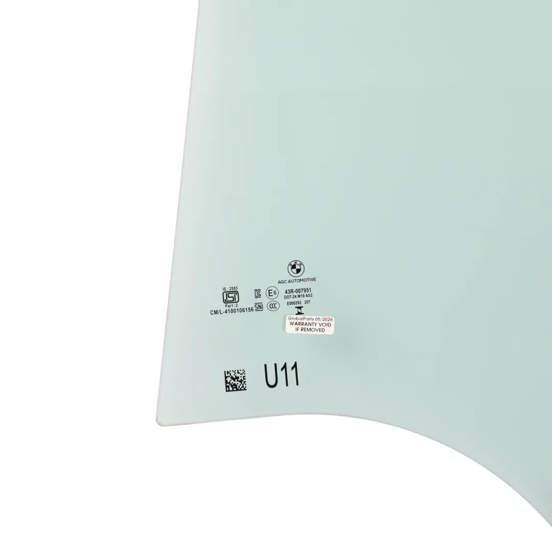 Door Window Side Glass Rear Left N/S Glazing AS2 to BMW X1 E84 with Part number 9879327 BMW X1 E84 Door Window Side Glass Rear Left N/S Glazing AS2 - SKU 9879327 - Part number 9879327