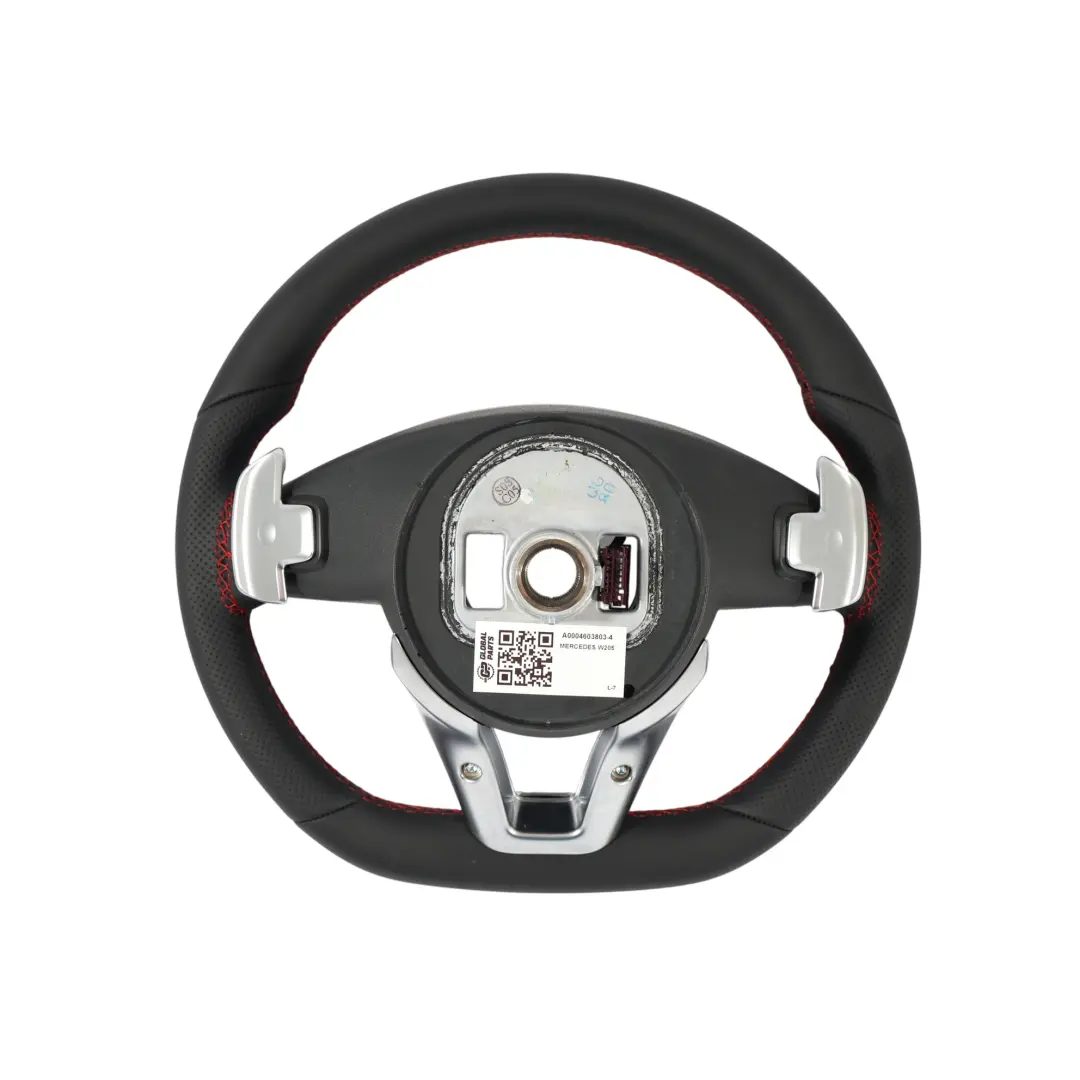 NUOVO Pelle Nera Cuciture Rosse Paddle per Mercedes W205 C253 AMG Volante con numero di parte A0004603803 Mercedes W205 C253 AMG Volante NUOVO Pelle Nera Cuciture Rosse Paddle - SKU A0004603803-4 - Numero di parte A0004603803