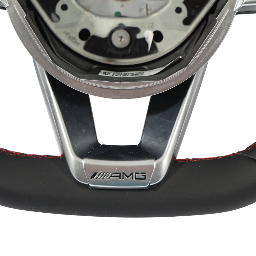 Mercedes W205 C253 AMG Volant NEUF Cuir Noir Fils Rouges Palettes Vitesses - SKU A0004603803-4 - Numéro de pièce A0004603803