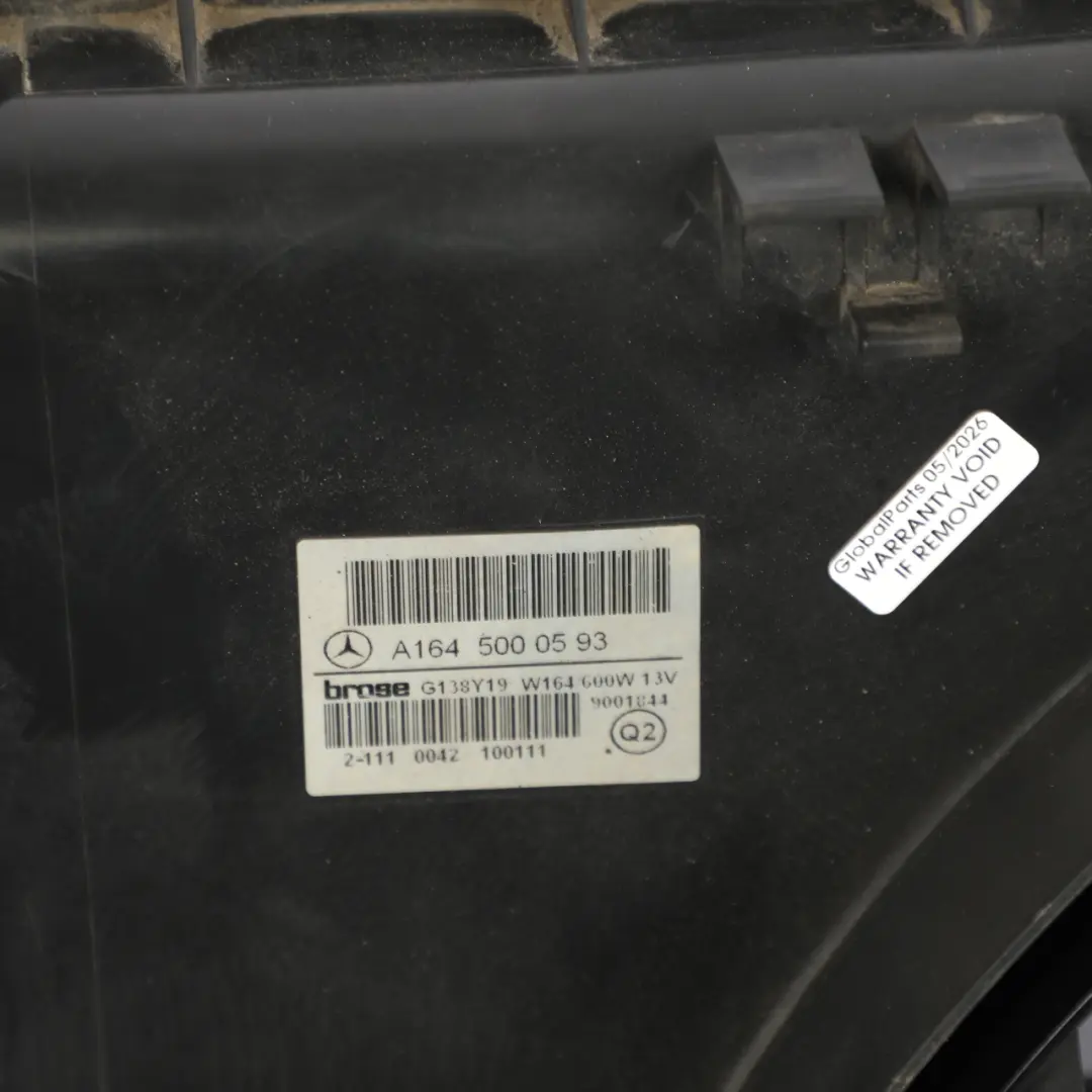 Mercedes W164 Radiator Fan Shroud Engine Cooling Unit - SKU A1645000593-1 - Part number A1645000593