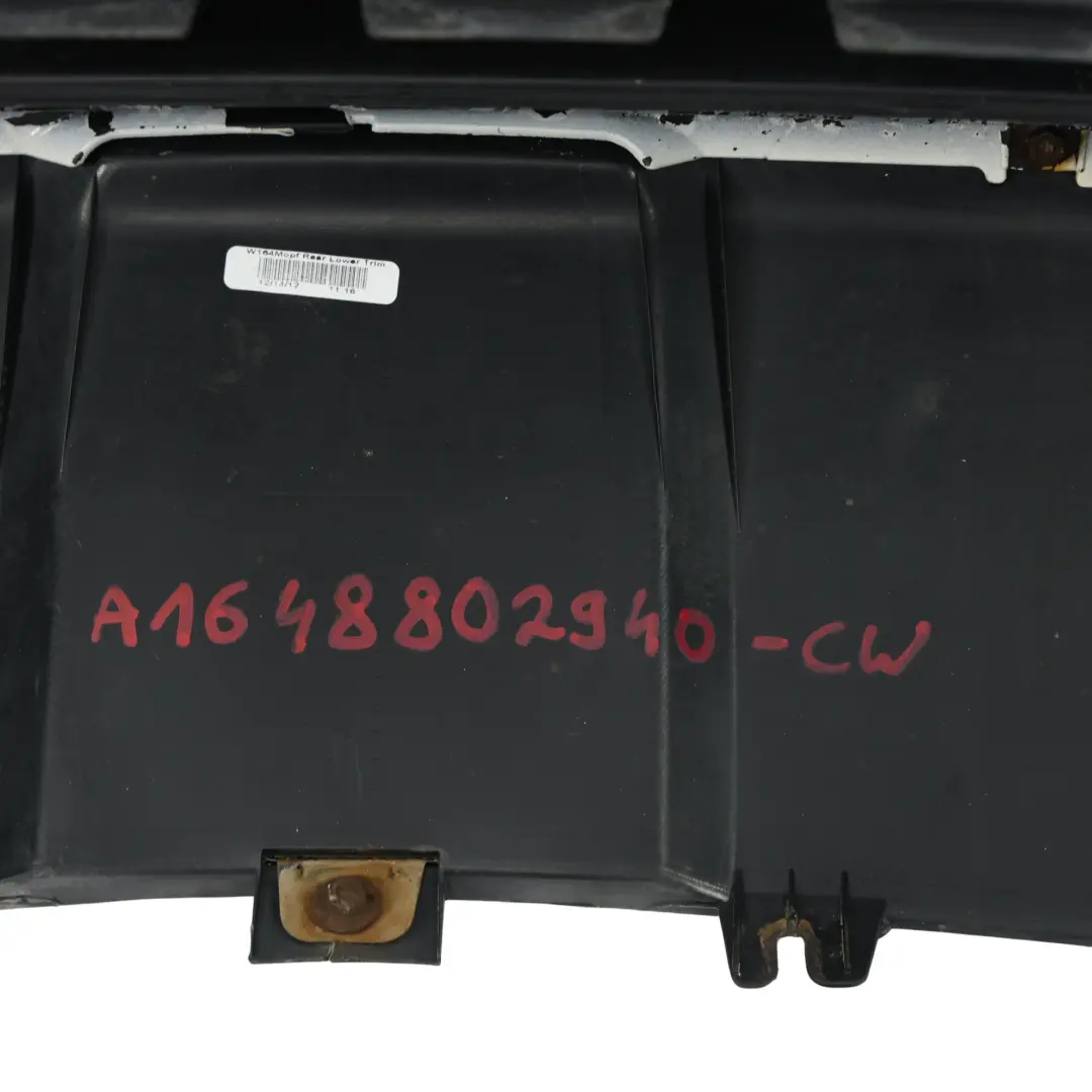 Mercedes ML W164 Rear Bumper PDC Parktronic Trim Panel Calcite White - 650 - SKU A1648802940-CW - Part number A1648802940