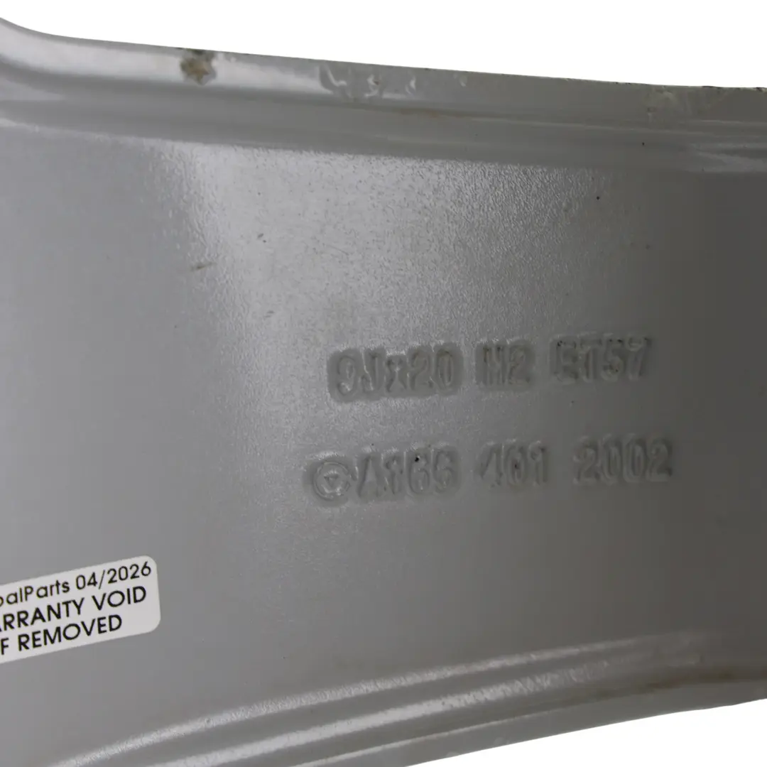 Mercedes ML W166 Plata AMG Llanta de aleación 20" 5 radios 9J ET:57 - SKU A1664012002-1 - Número de pieza A1664012002