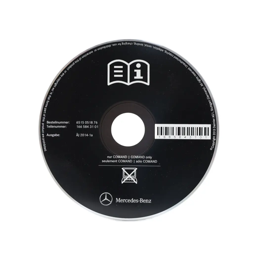Owner's Handbook Service Booklet Instructions Pouch Case Wallet to Mercedes X166 with Part number A1665843701 Mercedes X166 Owner's Handbook Service Booklet Instructions Pouch Case Wallet - SKU A1665843701 - Part number A1665843701