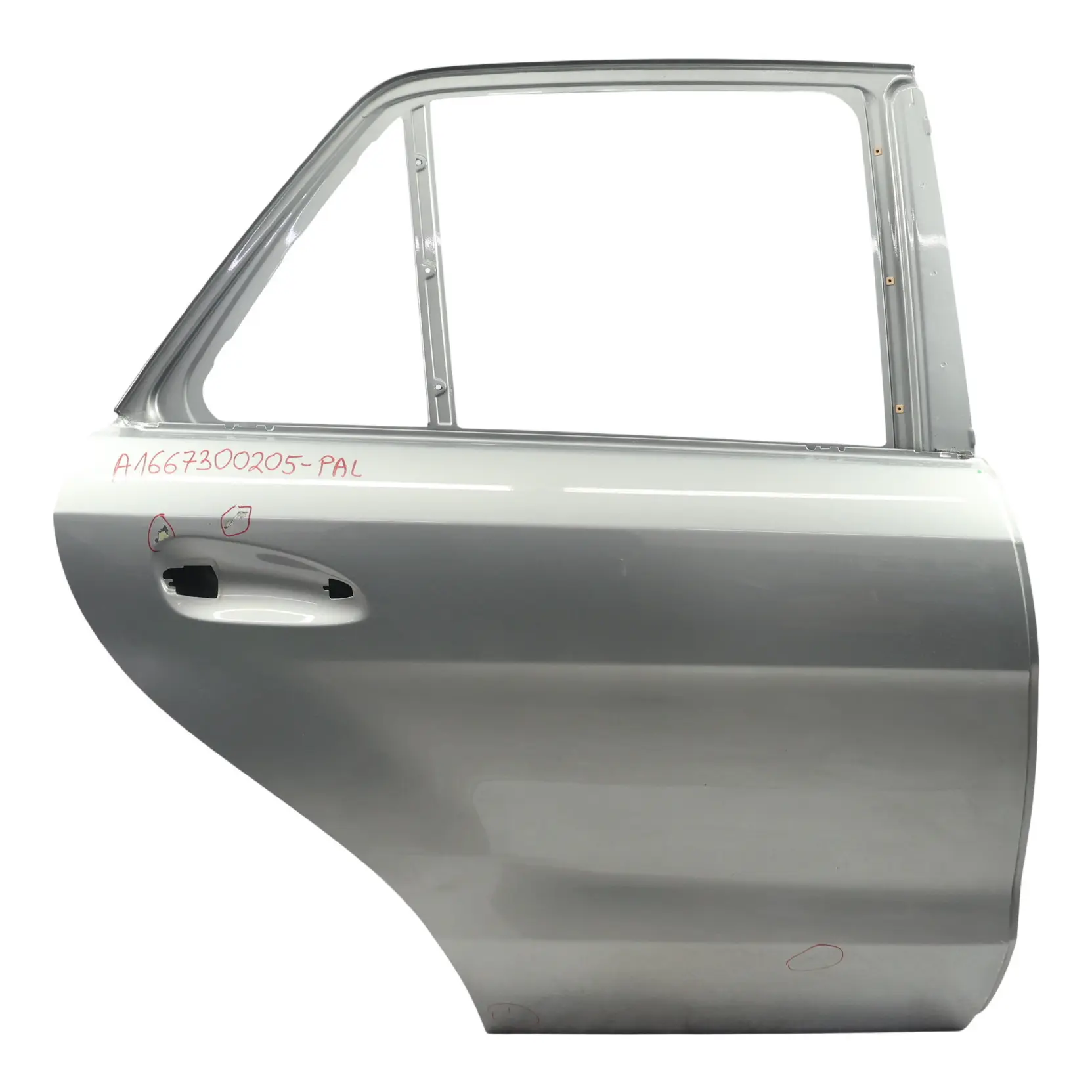 Mercedes ML W166 Door Rear Right O/S Palladium Silver Metallic - 792