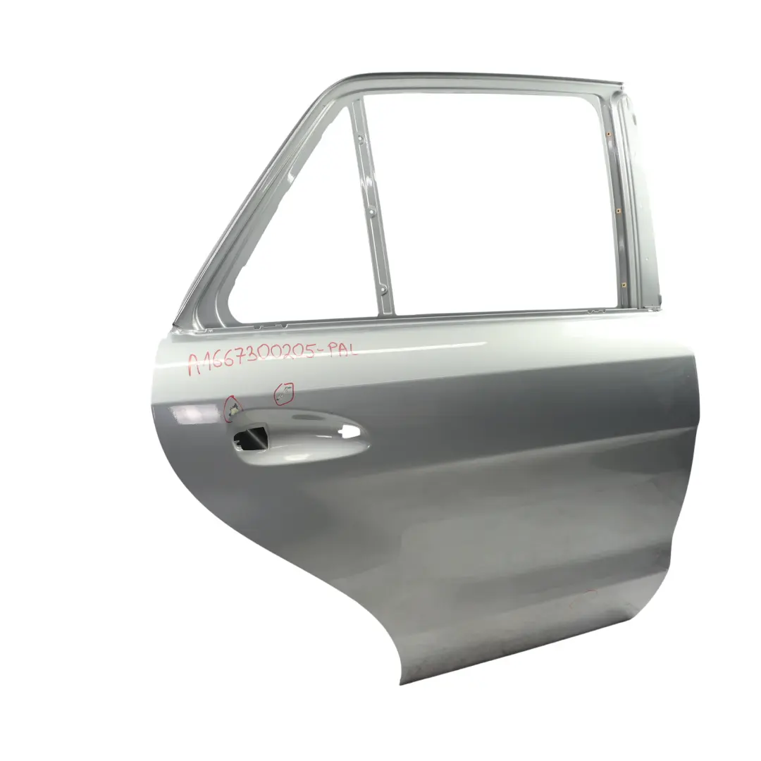Door Rear Right O/S Palladium Silver Metallic - 792 to Mercedes ML W166 with Part number A1667300205 Mercedes ML W166 Door Rear Right O/S Palladium Silver Metallic - 792 - SKU A1667300205-PAL - Part number A1667300205