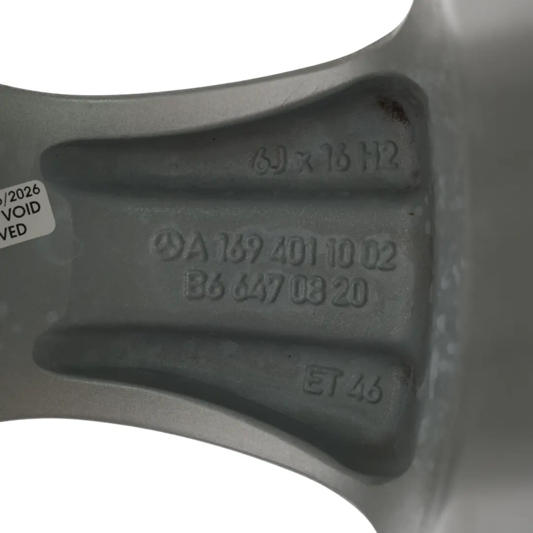 Mercedes W169 W245 Felga Aluminiowa 16" 6J ET:46 - SKU A1694011002-1 - Numer Części A1694011002