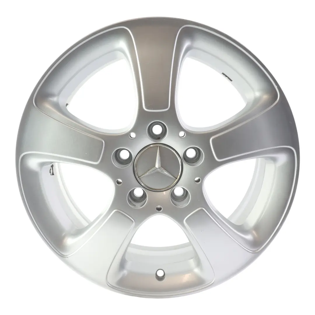 Silberne Leichtmetallfelge 16" 6J ET:46 für Mercedes W169 W245 mit Teilenummer A1694011002 Mercedes W169 W245 Silberne Leichtmetallfelge 16" 6J ET:46 - SKU A1694011002-2 - Teilenummer A1694011002