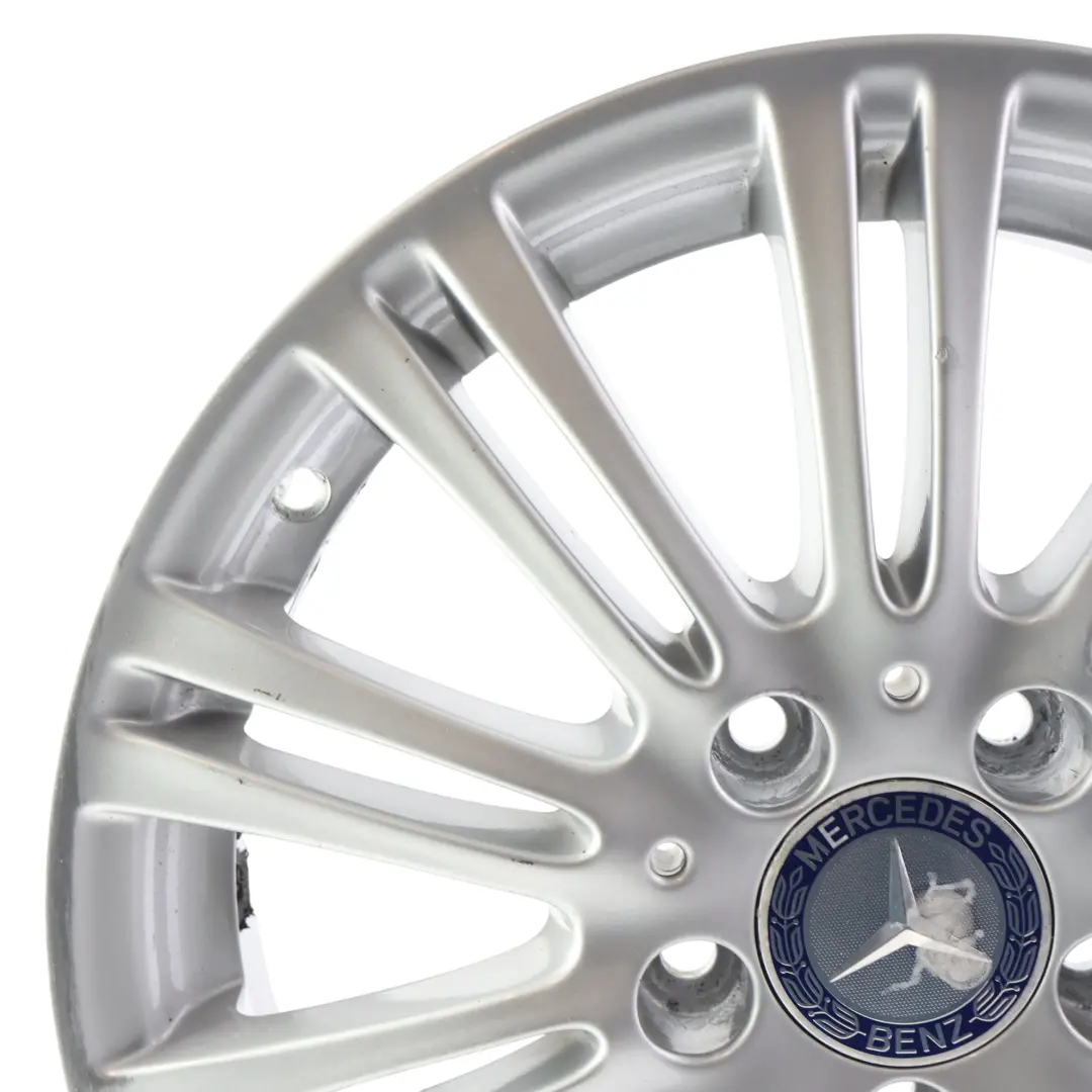 Alloy Wheel Rim 16" 6J ET:46 to Mercedes W169 Silver with Part number A1694012102 Mercedes W169 Silver Alloy Wheel Rim 16" 6J ET:46 - SKU A1694012102-3 - Part number A1694012102
