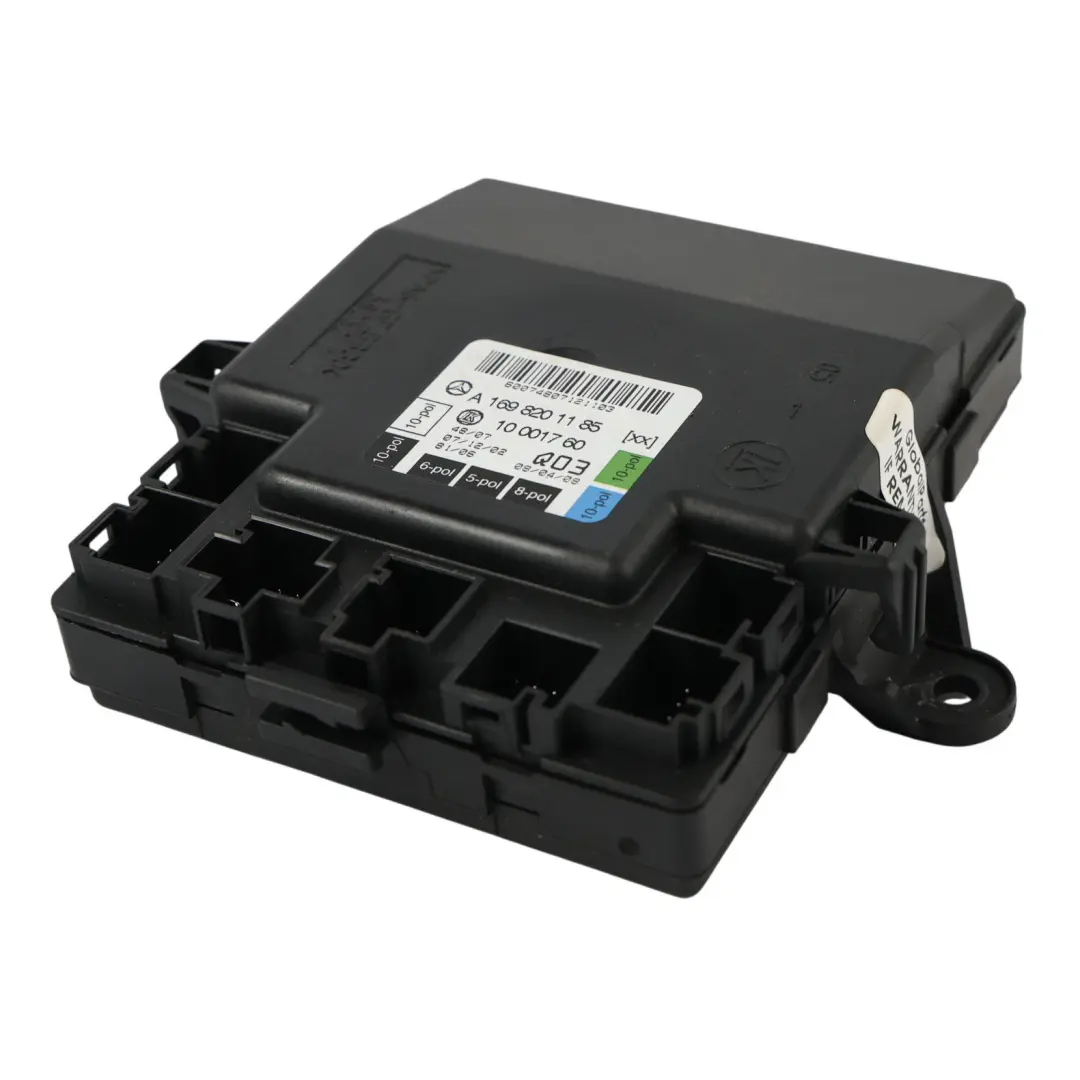 Unidad Control Módulo Puerta Delantera Izquierda para Mercedes W169 W245 con número de pieza A1698201185 Mercedes W169 W245 Unidad Control Módulo Puerta Delantera Izquierda - SKU A1698201185 - Número de pieza A1698201185