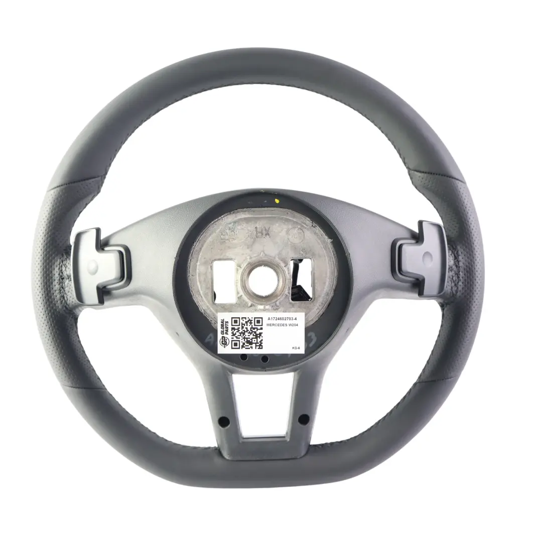 Mercedes W204 W207 W212 Steering Wheel NEW Black Leather Sport Paddle Shift - SKU A1724602703-4 - Part number A1724602703