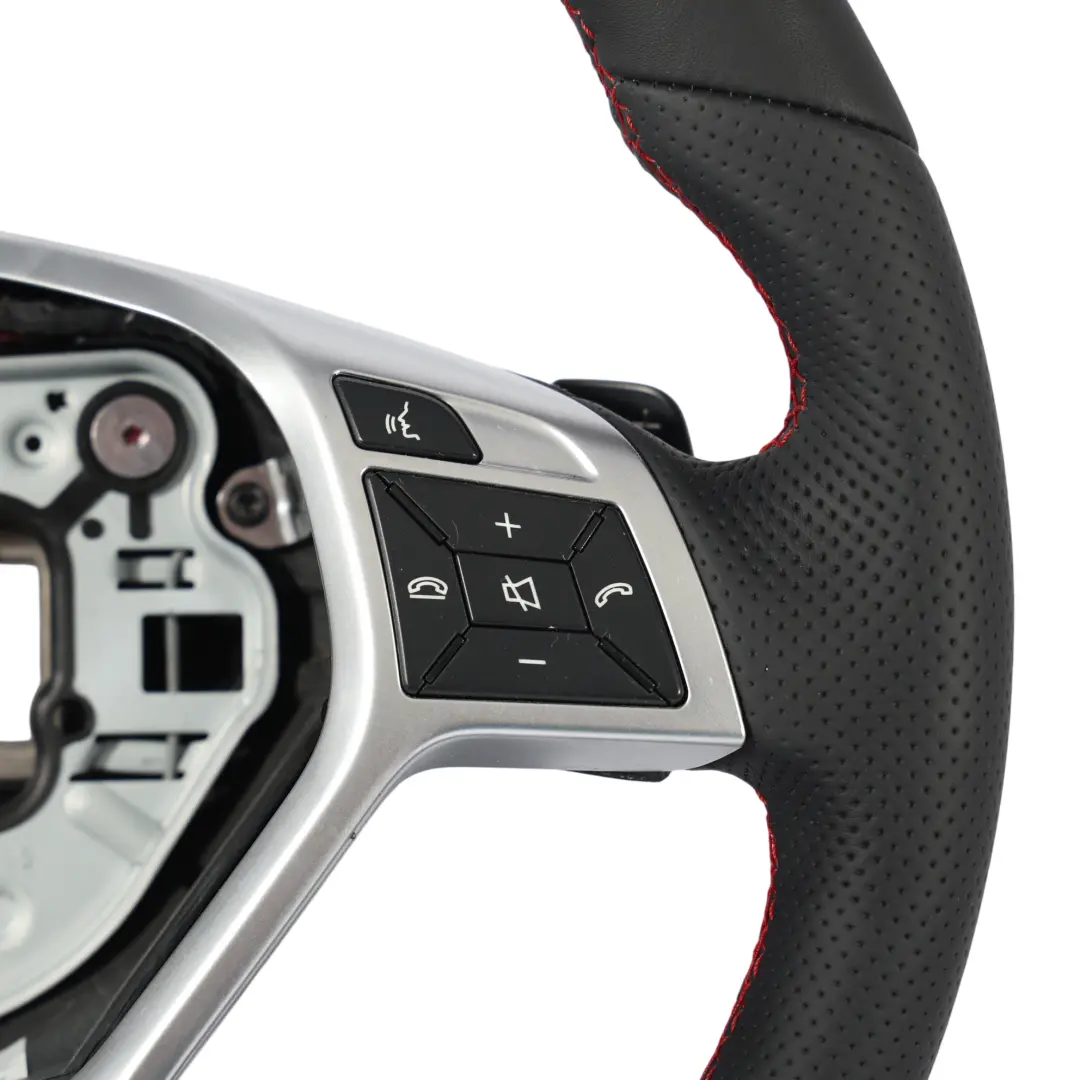  Steering Wheel Mercedes C207 W212 NEW Leather Sport Paddle Shift Red Threads - SKU A1724607303-1 - Part number A1724607303