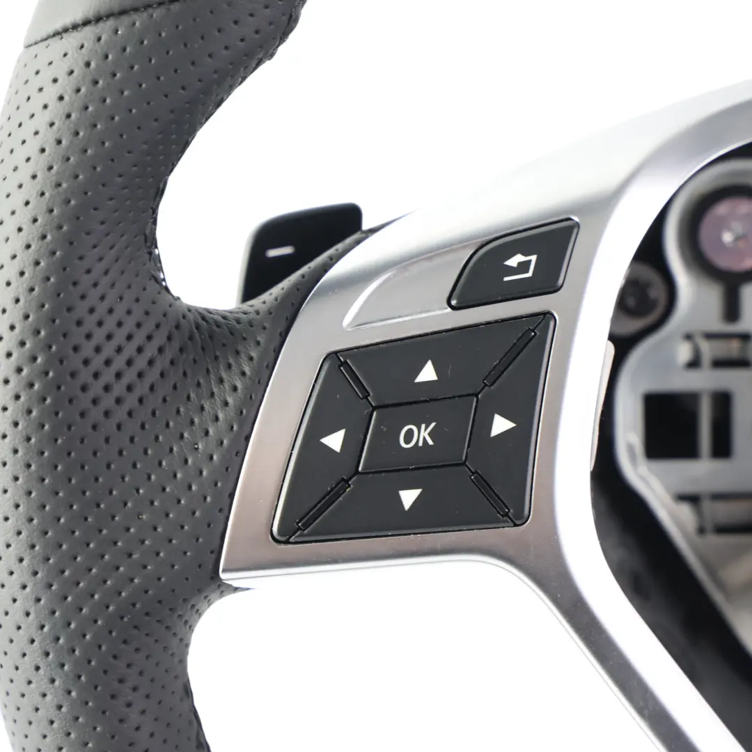  Steering Wheel Mercedes W176 W204 C207 W212 NEW Black Leather Sport Paddle Shift - SKU A1724608803-1 - Part number A1724608803