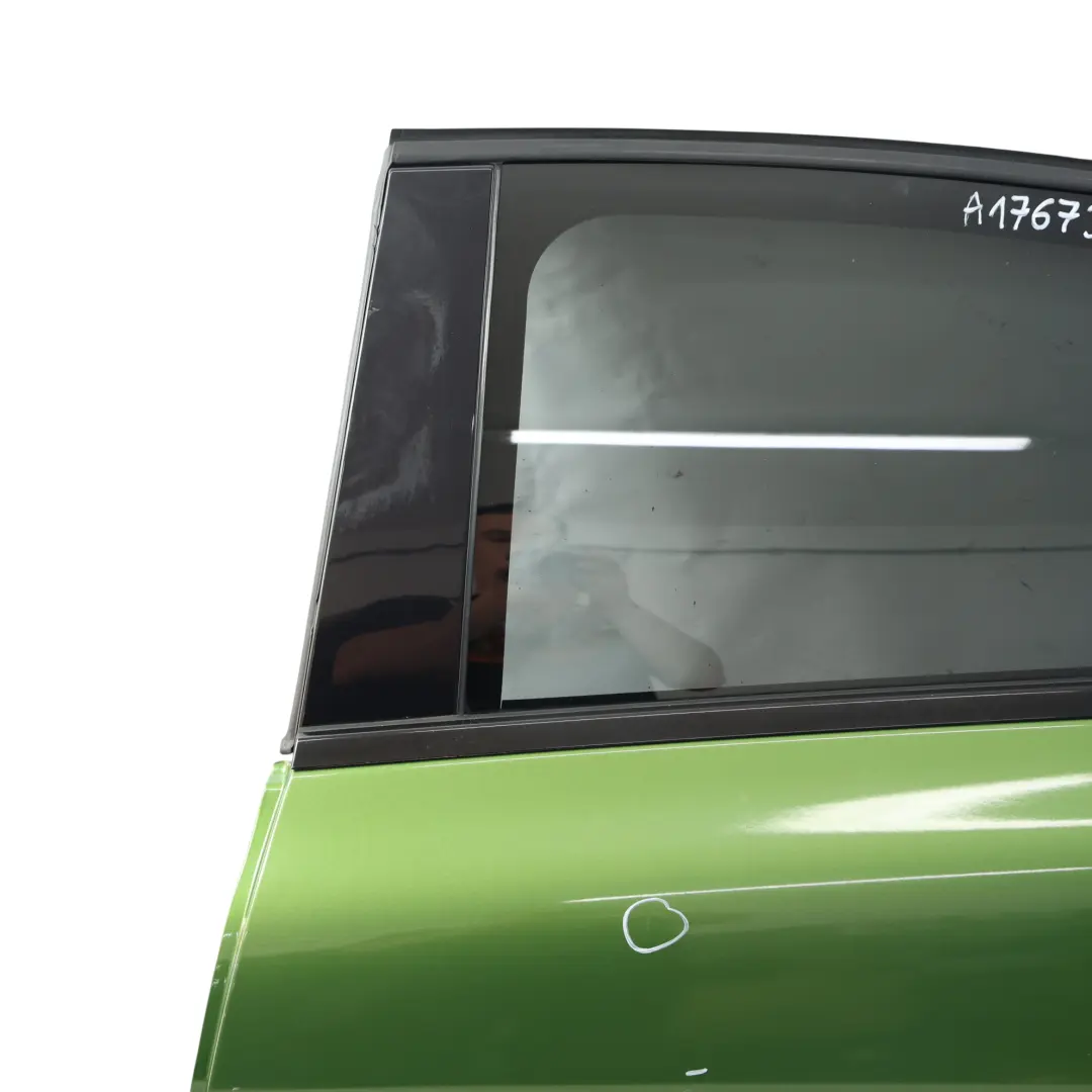 Door Rear Left N/S A-Class Elbaite Green Metallic - 175 to Mercedes W176 with Part number A1767300105 Mercedes W176 Door Rear Left N/S A-Class Elbaite Green Metallic - 175 - SKU A1767300105-ELBA - Part number A1767300105