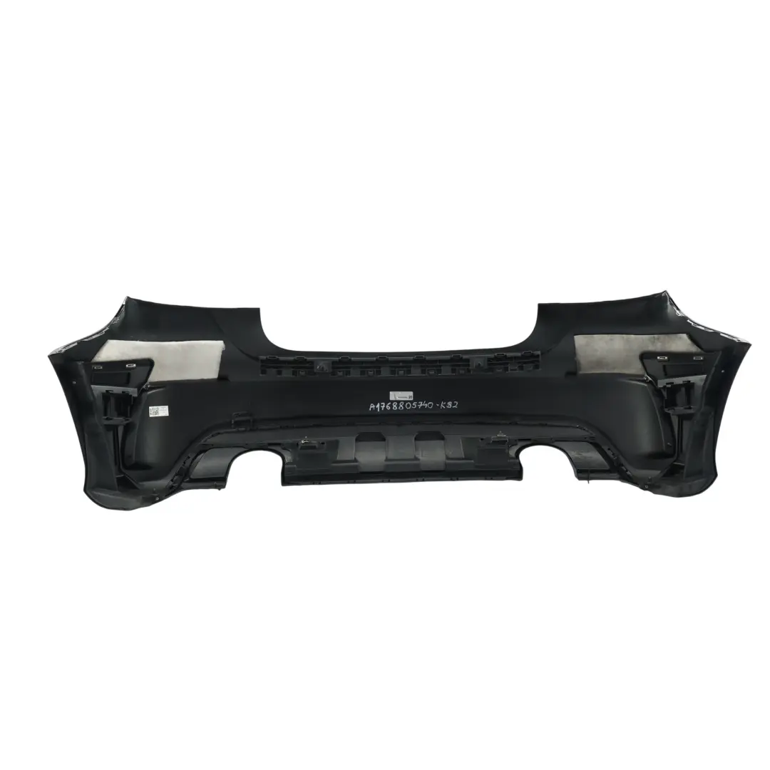 Bumper Rear Trim Panel AMG Kosmos Black Metallic - 191 to Mercedes W176 with Part number A1768805740 Mercedes W176 Bumper Rear Trim Panel AMG Kosmos Black Metallic - 191 - SKU A1768805740-KB2 - Part number A1768805740