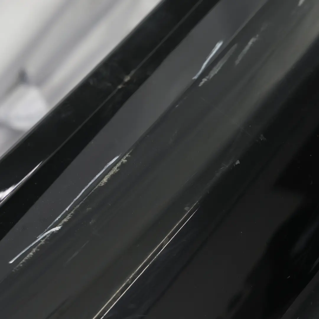 Bumper Rear Trim Panel AMG Kosmos Black Metallic - 191 to Mercedes W176 with Part number A1768805740 Mercedes W176 Bumper Rear Trim Panel AMG Kosmos Black Metallic - 191 - SKU A1768805740-KB2 - Part number A1768805740