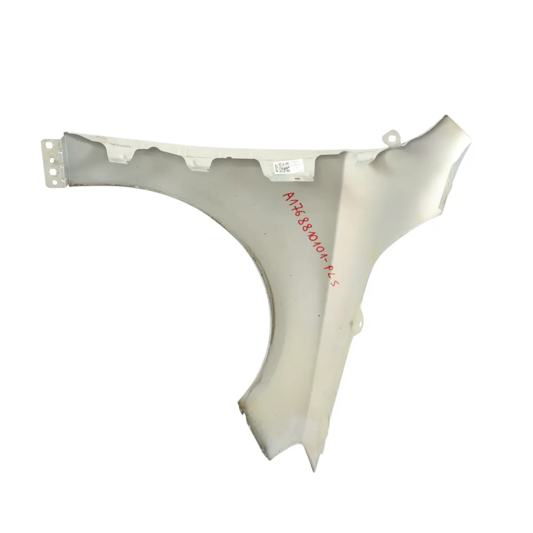 Wing Fender Panel Front Left N/S Side Trim Cover Polar Silver 761 to Mercedes W176 with Part number A1768810101 Mercedes W176 Wing Fender Panel Front Left N/S Side Trim Cover Polar Silver 761 - SKU A1768810101-PLS - Part number A1768810101