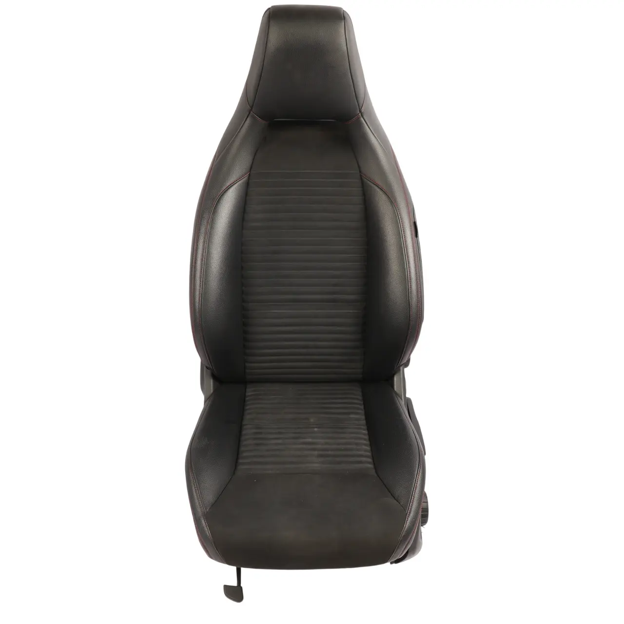 Mercedes W176 Seat Front Left N/S Microfibre Imitation Leather Black Red Stitch
