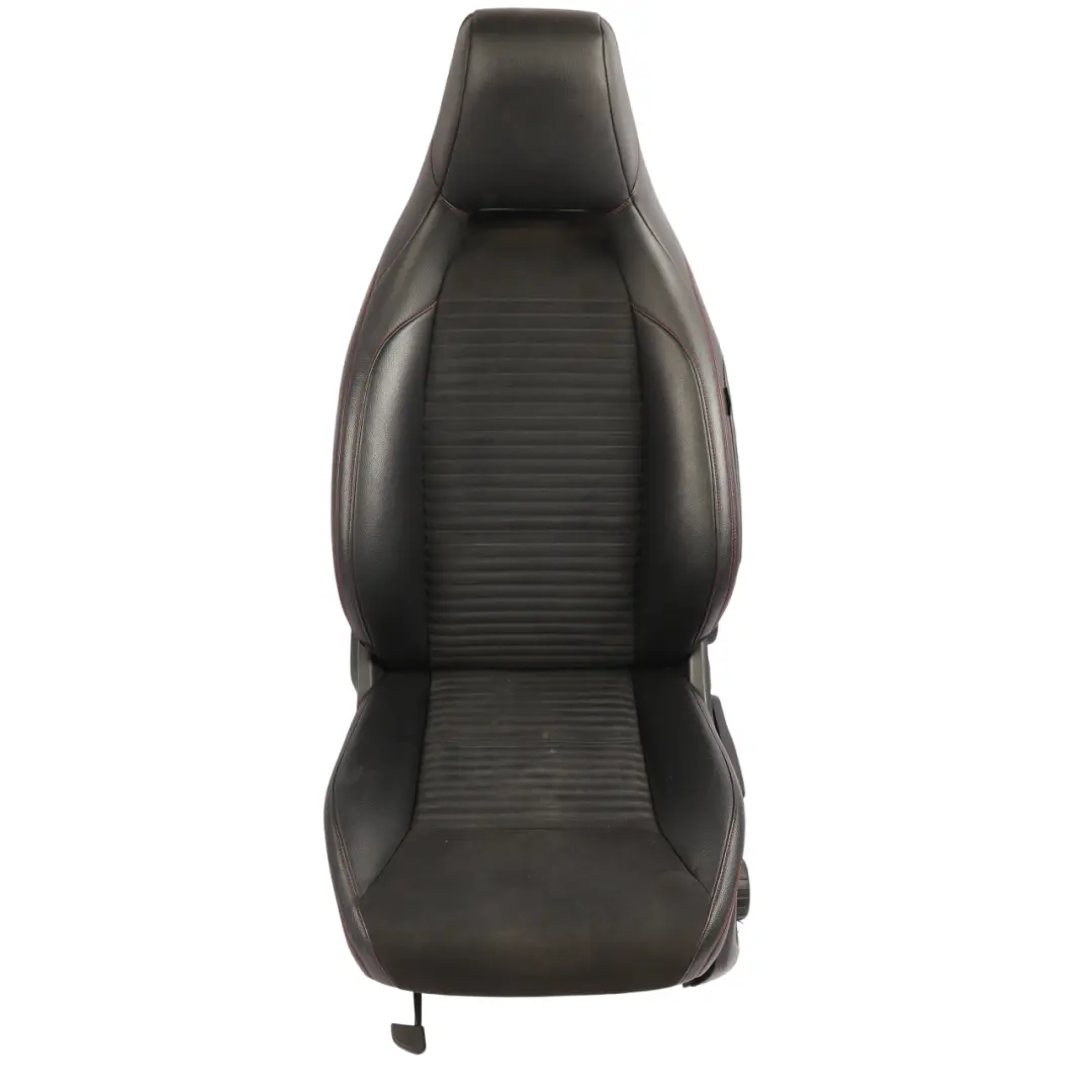 Front Left N/S Microfibre Imitation Leather Black Red Stitch to Mercedes W176 Seat with Part number A1769102147 Mercedes W176 Seat Front Left N/S Microfibre Imitation Leather Black Red Stitch - SKU A1769102147-2 - Part number A1769102147
